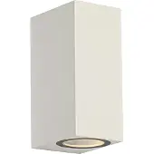 QAZQA Moderne buiten wandlamp wit kunststof 2-lichts - Baleno