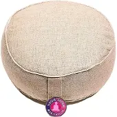 Spiru Meditatiekussen Hennep Naturel met witte Randen (33 x 12 cm)