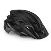 Met Veleno Fietshelm Mannen & Vrouwen – Fietshelm Mountainbike Volwassenen – Elektrische Fiets – Stadsfiets – Maat L (58-61cm) – Black Matt Glossy (Zwart)