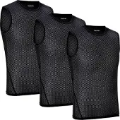 Gripgrab - Ultralight 3PACK Mesh Mouwloos Base Layer Zomer Fiets Ondershirt Polygiene Zweethemd - Zwart - Heren - Maat XXL