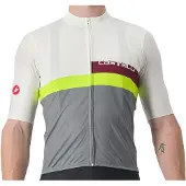 Castelli A Blocco Korte Mouw Jersey Wit Grijs, Maat XXL