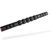 Matchu Sports Massage roller - Zwart/rood - 41cm - Kunststof, foam handvatten