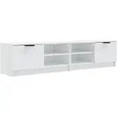 vidaXL Tv-meubels 2 st 80x35x36,5 cm bewerkt hout hoogglans wit
