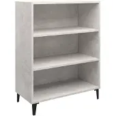 vidaXL Dressoir 69,5x32,5x90 cm bewerkt hout betongrijs