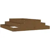 vidaXL Plantenbak 110x110x27 cm massief grenenhout honingbruin