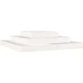 vidaXL Plantenbak 110x110x27 cm massief grenenhout wit