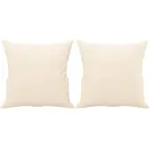 vidaXL Sierkussens 2 st 40x40 cm fluweel crèmekleurig