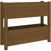 vidaXL Plantenbak 77x25x66 cm massief grenenhout honingbruin