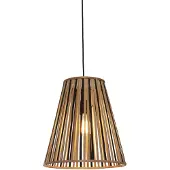 Good&Mojo Hanglamp Merapi, dimbaar, hout licht, Woon-/ Eetkamer, Bamboe, Hanglamp