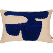 Ferm Living Lay rechthoekig kussen 40x60 cm Sand / Bright Blue