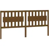 vidaXL Hoofdbord 185,5x4x100 cm massief grenenhout honingbruin
