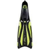 Tusa Solla - High-Performance full-foot duikvinnen met ForcElast-technologie en 20° angled blade design voor efficiënte voortstuwing - Zwart/Geel - FF-23 - Maat M (40–41) - (25–25,5 cm)