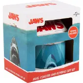Fizz Creations Jaws - beker & onderzetter & sleutelhanger - cadeaupakket