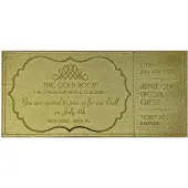 Fanatic The Shining Replica Gyrosphere Collectible Ticket (gold plated) Goudkleurig