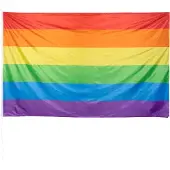 Party Deco - Polyester reuzenvlag Regenboog - Regenboog - Regenboog