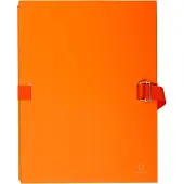 Exacompta Map uitrekbare rug en klep in gekleurd canvaspapier - 24x32 cm - Oranje - 223245E