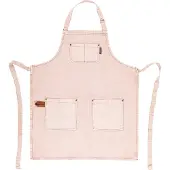 Tiseco Home Studio - Keukenschort HAVANA - 100% katoen - Verstelbaar nekdesign, gemakkelijk schoon te maken, ruime voorzakken - 74x85 cm - Roze