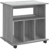 vidaXL Rolkast 60x45x60 cm bewerkt hout grijs sonoma eiken