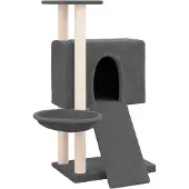 vidaXL Kattenmeubel met sisal krabpalen 96 cm donkergrijs