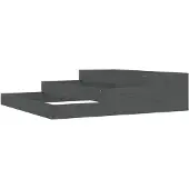 vidaXL Plantenbak 107x107x27 cm massief grenenhout grijs