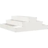 vidaXL Plantenbak 80x80x27 cm massief grenenhout wit