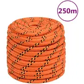 vidaXL Boottouw 16 mm 250 m polypropyleen oranje