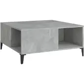 vidaXL Salontafel 80x80x36,5 cm bewerkt hout betongrijs