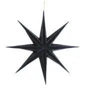 House of Nature Hanger Ster Papier Ø28cm Zwart zwart Kerstster