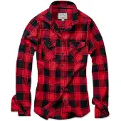Brandit Blouse 'Amy' rood / zwart