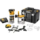 DeWalt DCW604P2-QW 18V Li-ion XR Accu Boven-/kantenfrees Set (2x 5.0Ah) In TSTAK - Koolborstelloos