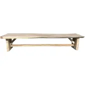 AVH-Collectie Boomstamtafel 400x100xH77,5 cm - bladdikte 10 cm geschoord