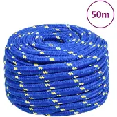vidaXL Boottouw 20 mm 50 m polypropeen blauw