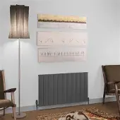 Eastbrook Tordino radiator 105x60cm aluminium 1129W antraciet