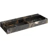 Saniclear Portoro Gold marmer wastafel 120x46cm met 2 kraangaten