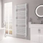 Eastbrook Biava multirail handdoekradiator 75x170cm 1302W wit glans