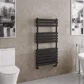 Eastbrook Tunstall dubbele handdoekradiator 60x120cm 1072W zwart mat