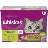 Whiskas 1x mix gelei 1+ pouch 12x85g