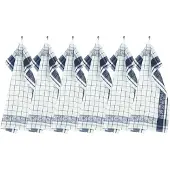 Tiseco Keukendoek Home Studio Pharao Arabesque Dark Blue (Set van 3) - 50 x 70 cm