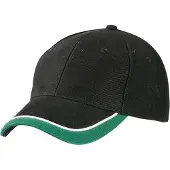 Myrtle beach Volwassenen Unisex Half-Pipe Sandwich Cap (Zwart/Wit/Donkergroen)