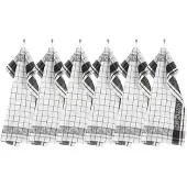 Tiseco Keukendoek Home Studio Pharao Arabesque Black (Set van 3) - 50 x 70 cm