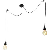 QAZQA Moderne hanglamp zwart 2-lichts - Cava