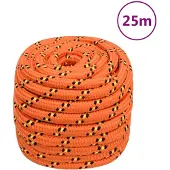 vidaXL Boottouw 20 mm 25 m polypropyleen oranje