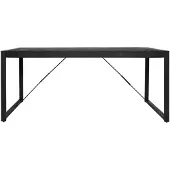 Starfurn Eettafel Boaz Black | 160 cm (Zwart, 160x80x76cm)