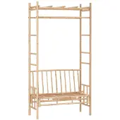 vidaXL Tuinbank met pergola 116 cm bamboe