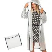 Perletti Semi transparante City Trench regenjas met blauwe bies van Perletti S
