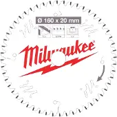Milwaukee CIRKELZAAGBLAD KUNSTOF/NON-FERRO 160 X 20 X 2,2 TF 52T -5ø