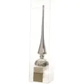 Décoris Kerstboompiek van glas | zilver | 26cm hoog