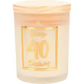 Paper Dreams Geurkaars Klein Goud/wit - 40 Jaar wit Paperdreams Kaars