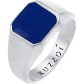KUZZOI Ring donkerblauw / zilver
