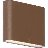 QAZQA Moderne buiten wandlamp roestbruin 11,5 cm incl. LED IP65 - Batt